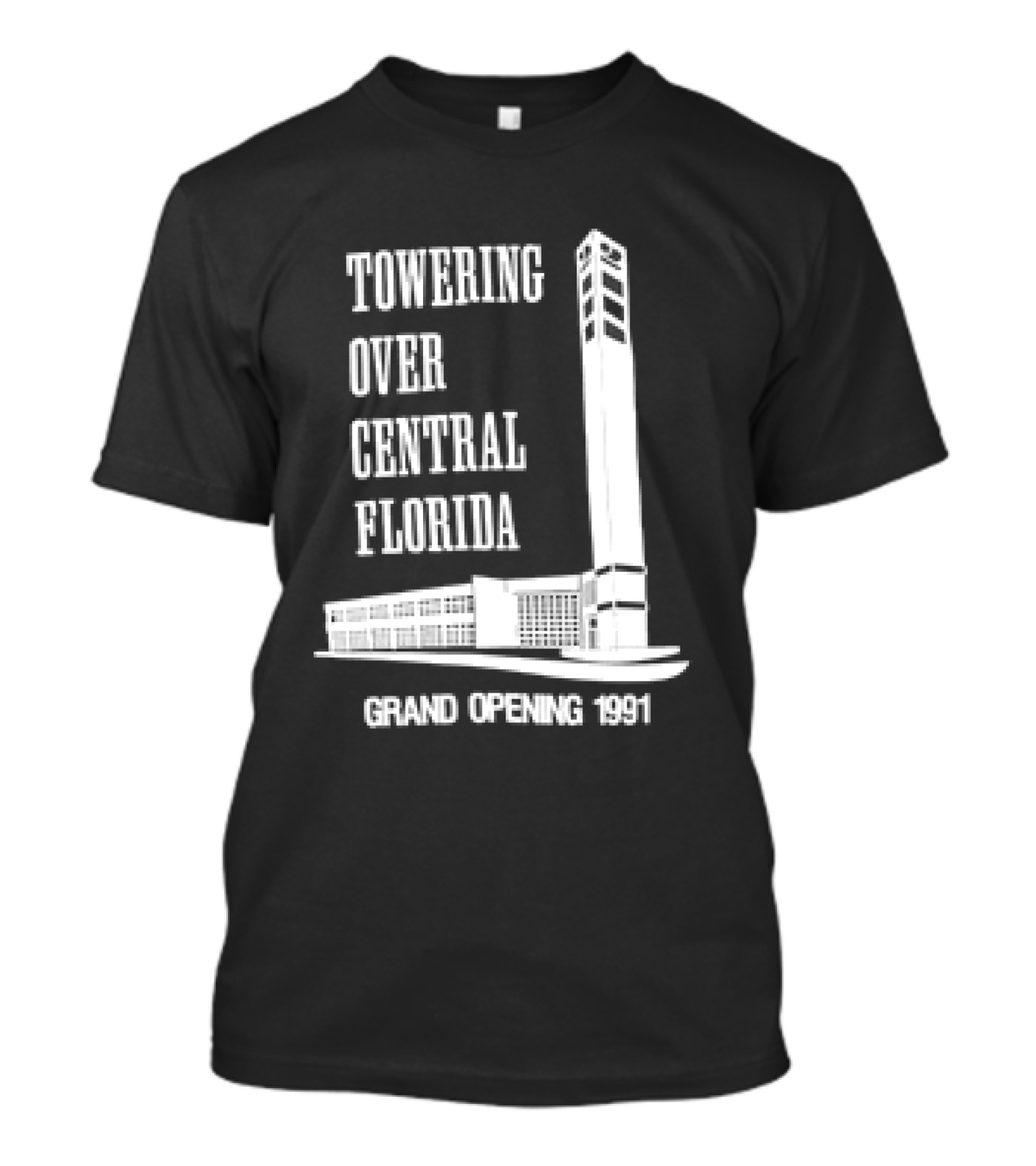 Towering Over Central Florida Grand Opening 1991 Clock Tower Building T-Shirt