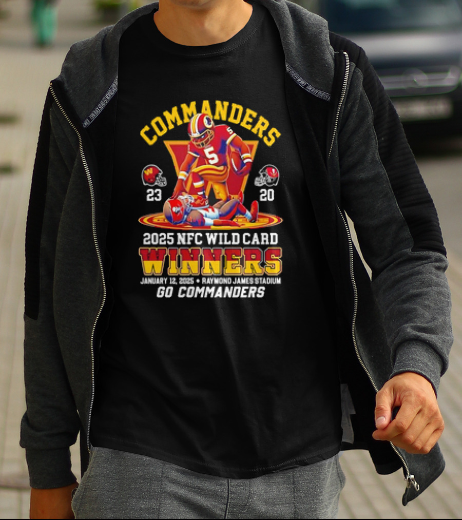 Commanders 2025 NFC Wild Card Winners January 12 Raymond James Stadium Go Commanders T-Shirt