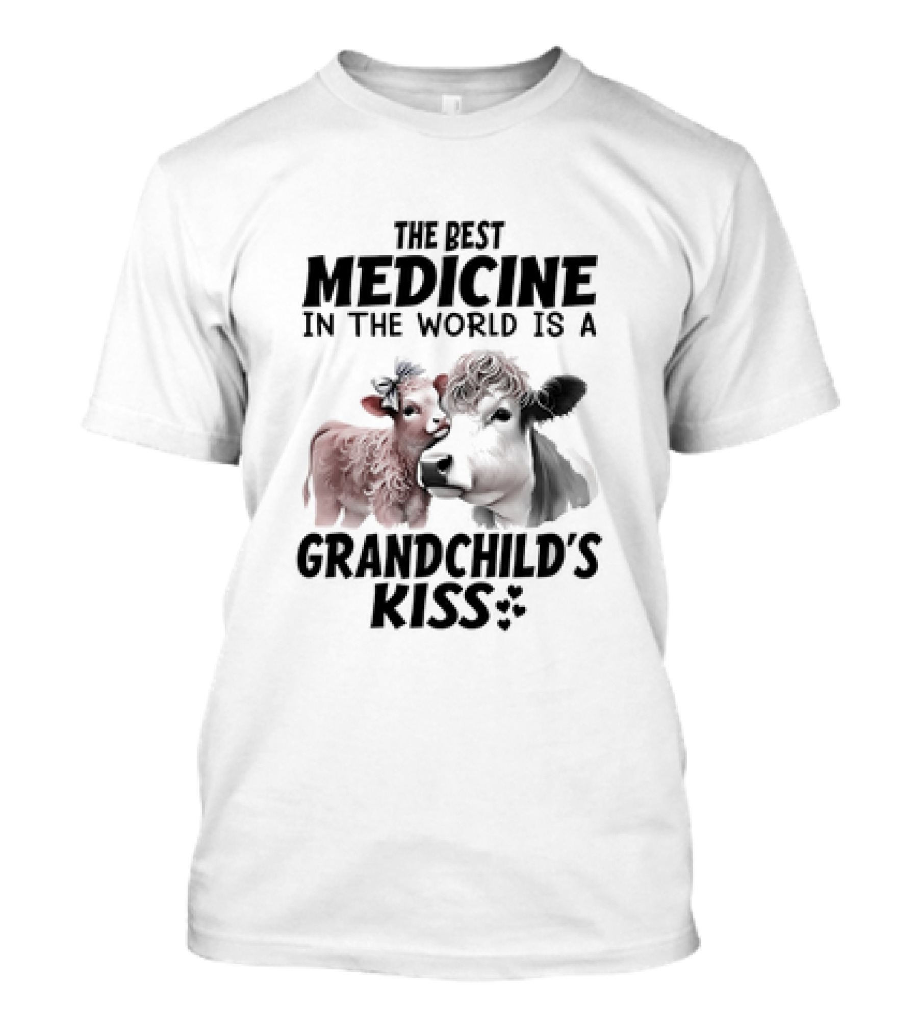 The Best Medicine In The World Is A Grandchild’s Kiss With A Cow And Calf T-Shirt