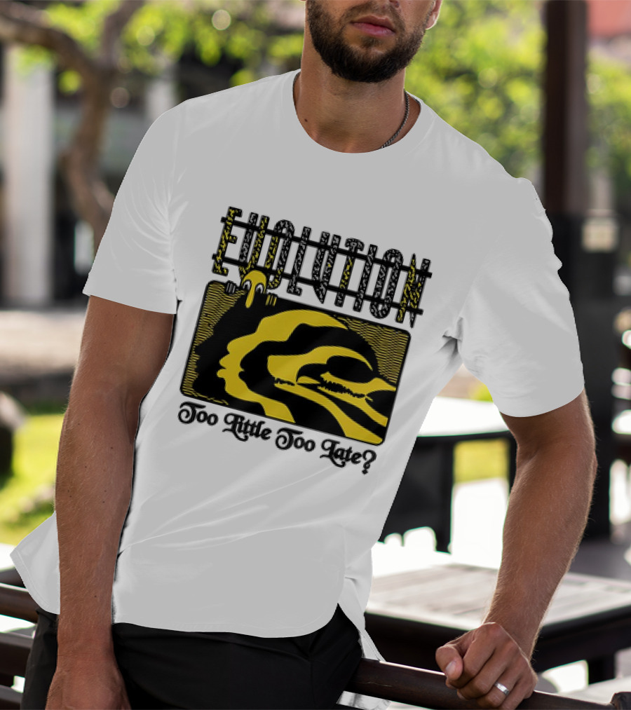 Evolution Too Little Too Late? Bold Yellow And Black T-Shirt