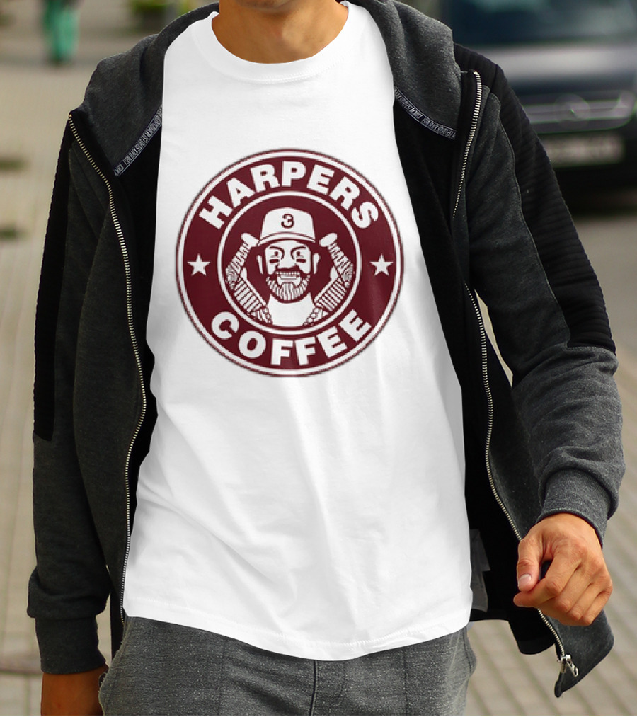 Bryce Harper Harpers Coffee MLBPA Baseball T-Shirt