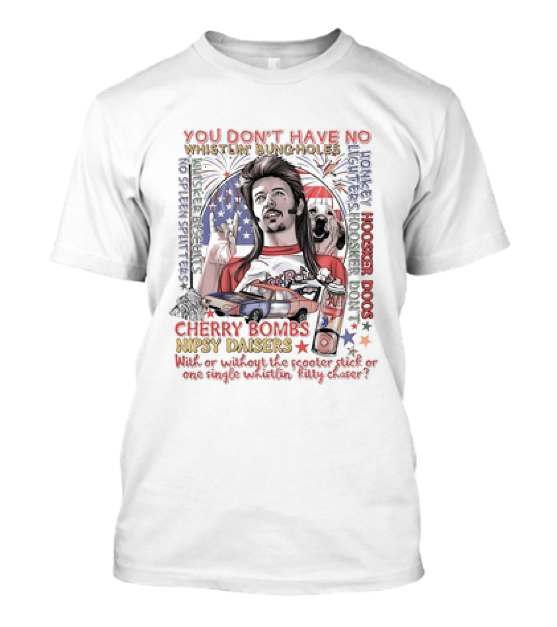 YOU DON'T HAVE NO WHISTLIN' BUNGHOLES CHERRY BOMBS NIPSY DAISERS JOE DIRT HOOSKER DOGS T-Shirt