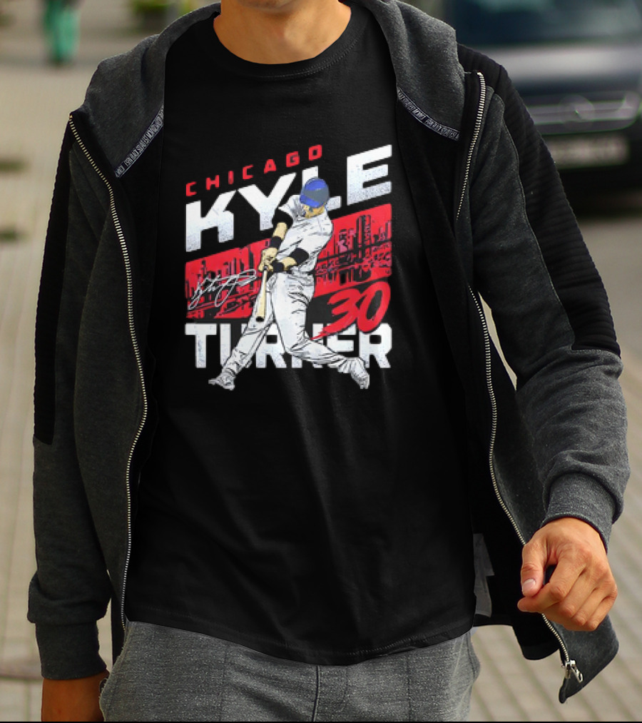 Chicago Kyle Tucker 30 Baseball City Skyline Signature T-Shirt