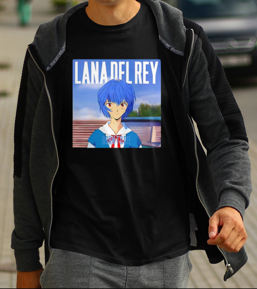 Lana Del Rey Born To Die Anime Rei Ayanami Blue Hair T-Shirt
