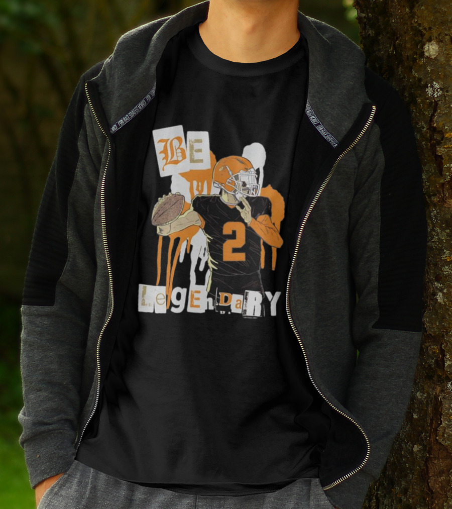 Be Legendary Cleveland Browns Football Player Number 2 T-Shirt
