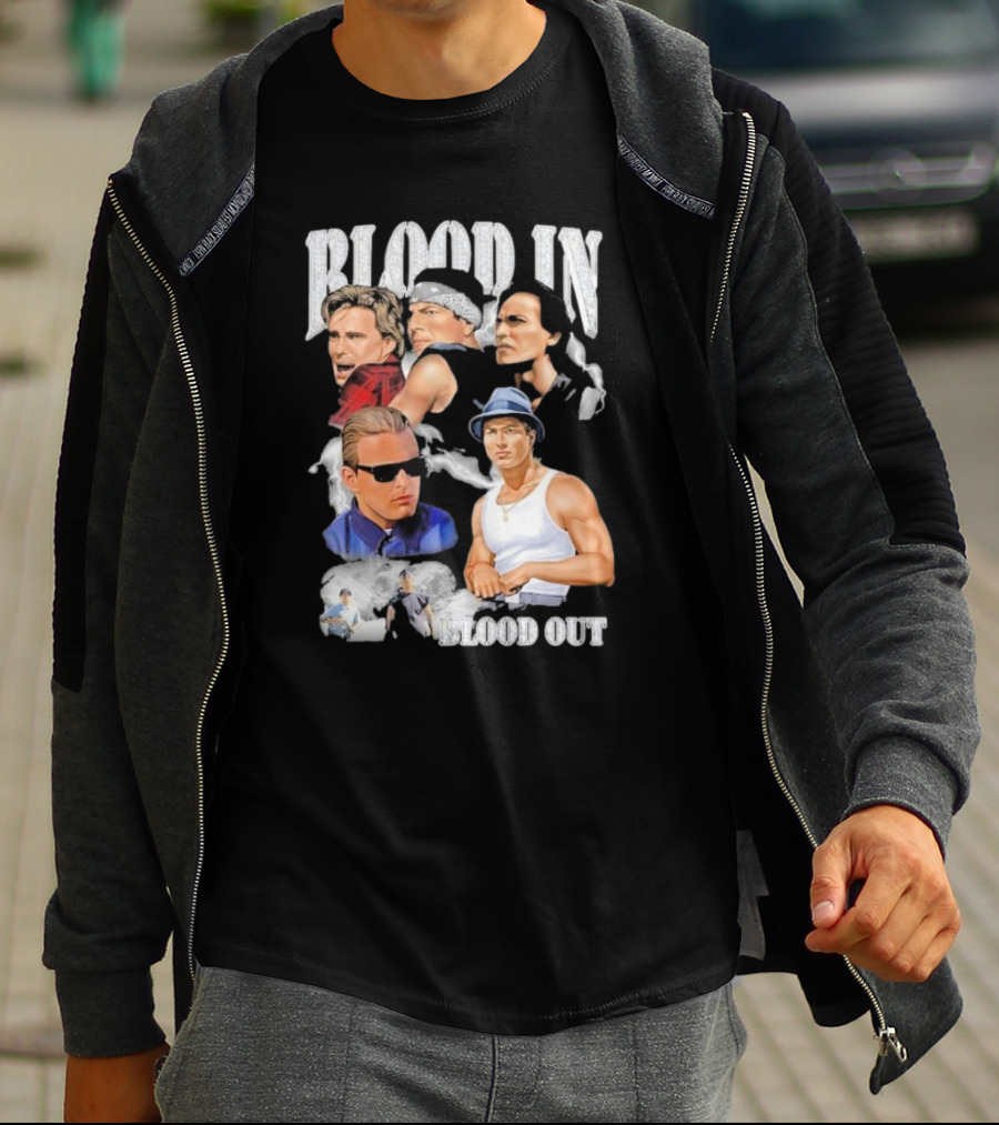 Blood In Blood Out Movie Characters Collage With Diamonds T-Shirt