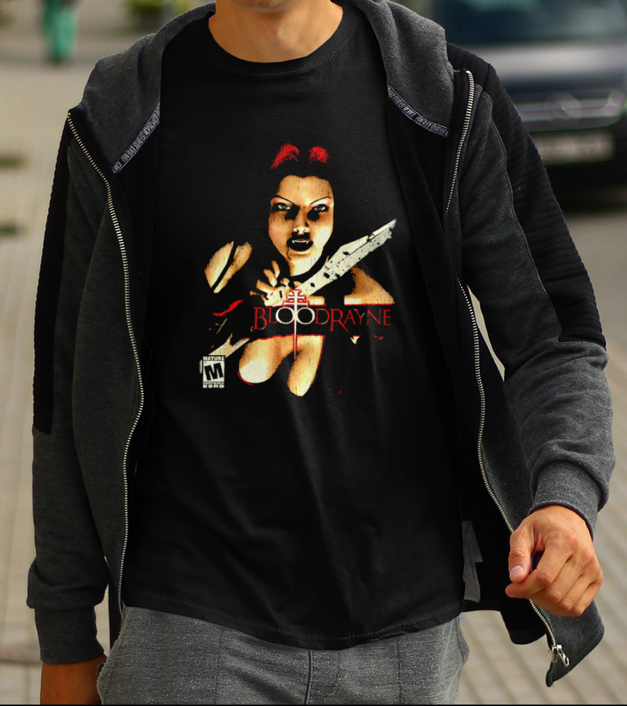 BloodRayne M Rating Femme Fatale Sword Wielder T-Shirt