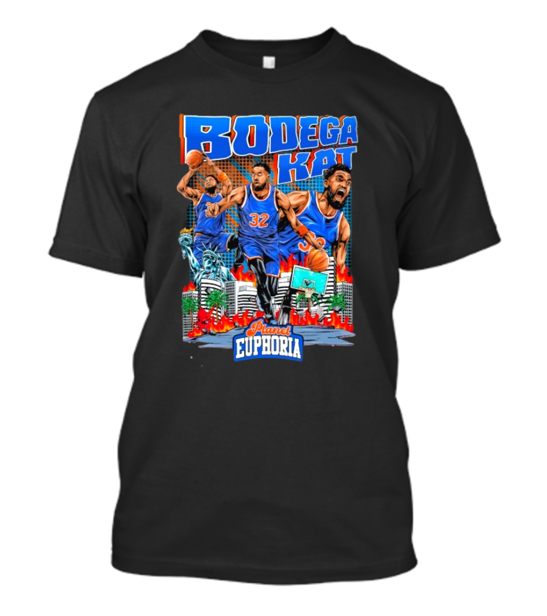 Bodega Kat Basketball Energy Planet Euphoria Action Player Number 32 T-Shirt
