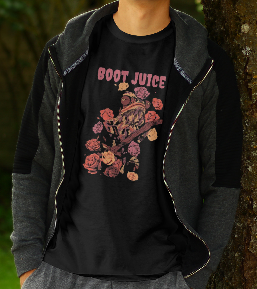 Boot Juice Chameleon Surrounded By Colorful Roses T-Shirt