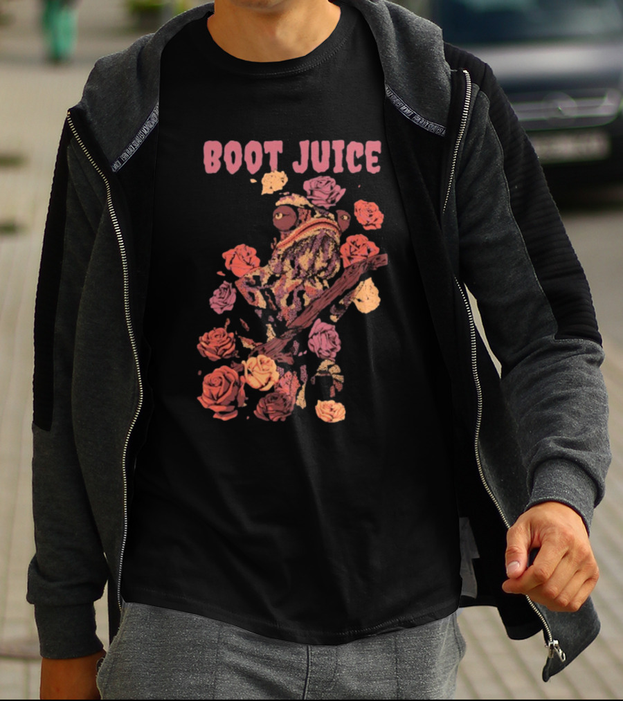 Boot Juice Chameleon Surrounded By Colorful Roses T-Shirt