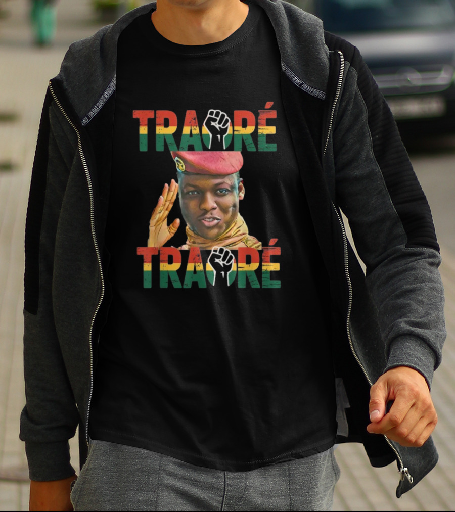 TRAORÉ Burkina Faso Patriotic Fist Symbol Ibrahim Traoré Influence T-Shirt