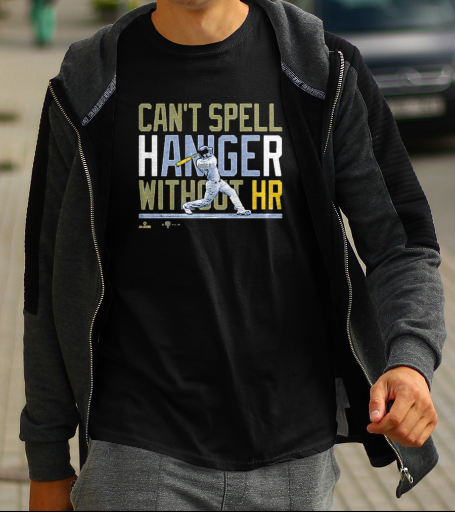 CAN'T SPELL HANIGER WITHOUT HR BASEBALL BATTER SWINGING ICONIC MLB REFERENCE T-Shirt