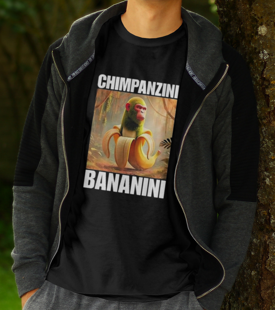 Chimpanzini Bananini Italian Brainrot Jungle Fusion T-Shirt