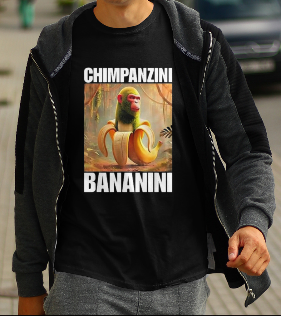 Chimpanzini Bananini Italian Brainrot Jungle Fusion T-Shirt