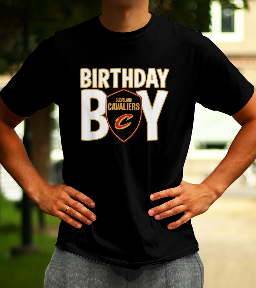 Cleveland Cavaliers NBA Birthday Boy Shield With C Logo T-Shirt