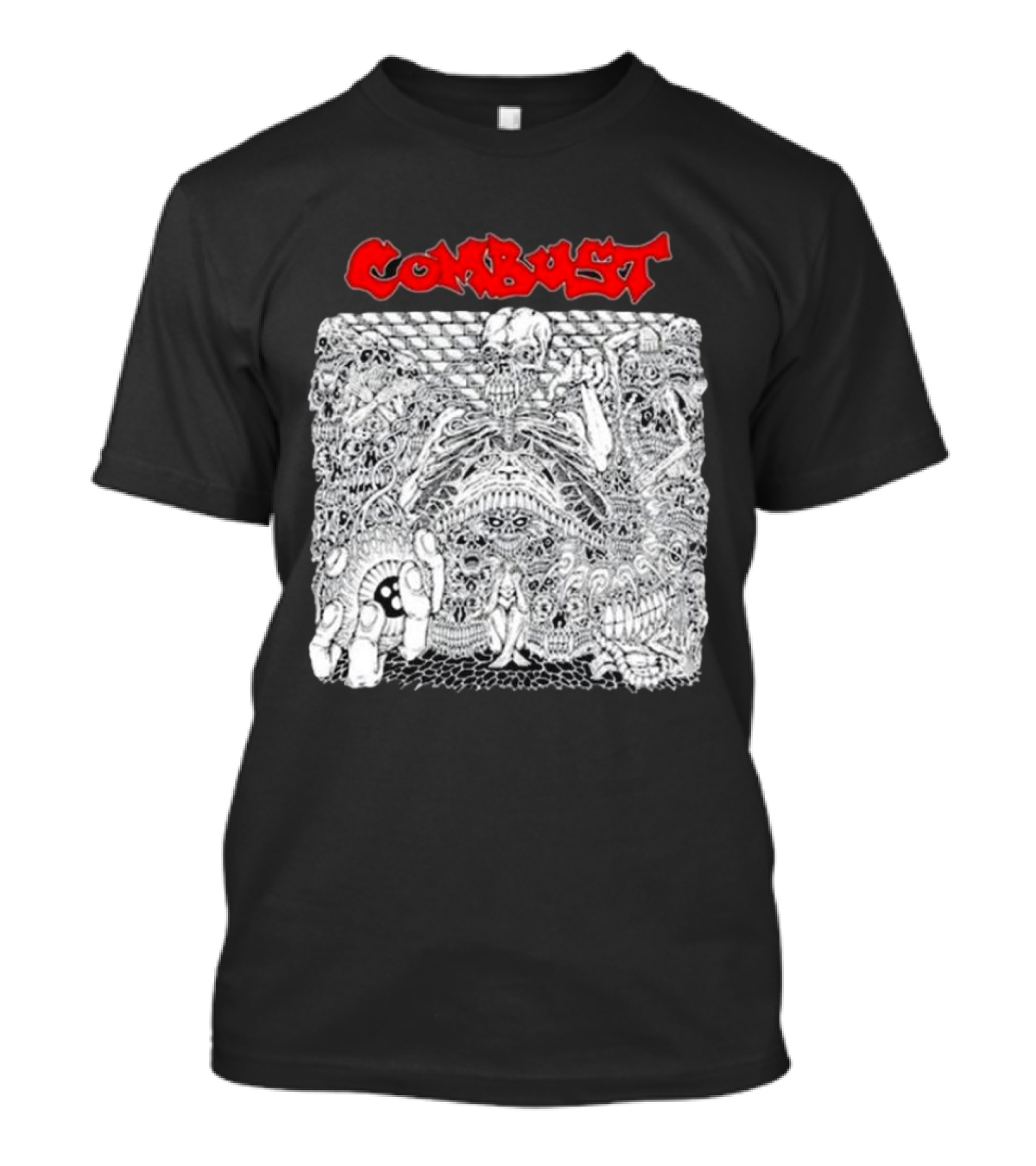 Combust Belly Of The Beast Intricate Black And White Triple B Records T-Shirt
