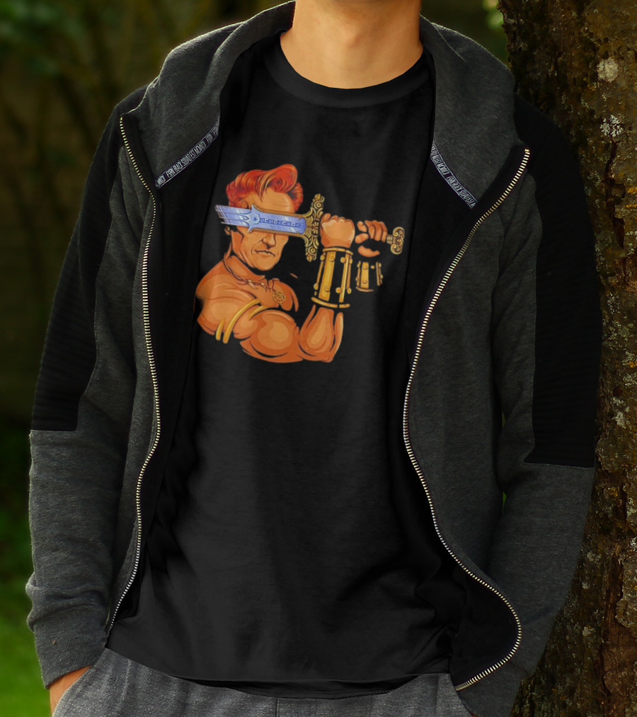 Conan O'Brien Barbarian Parody Sword T-Shirt