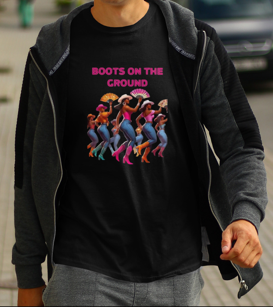 Boots On The Ground Cowgirl Dance Fiesta T-Shirt