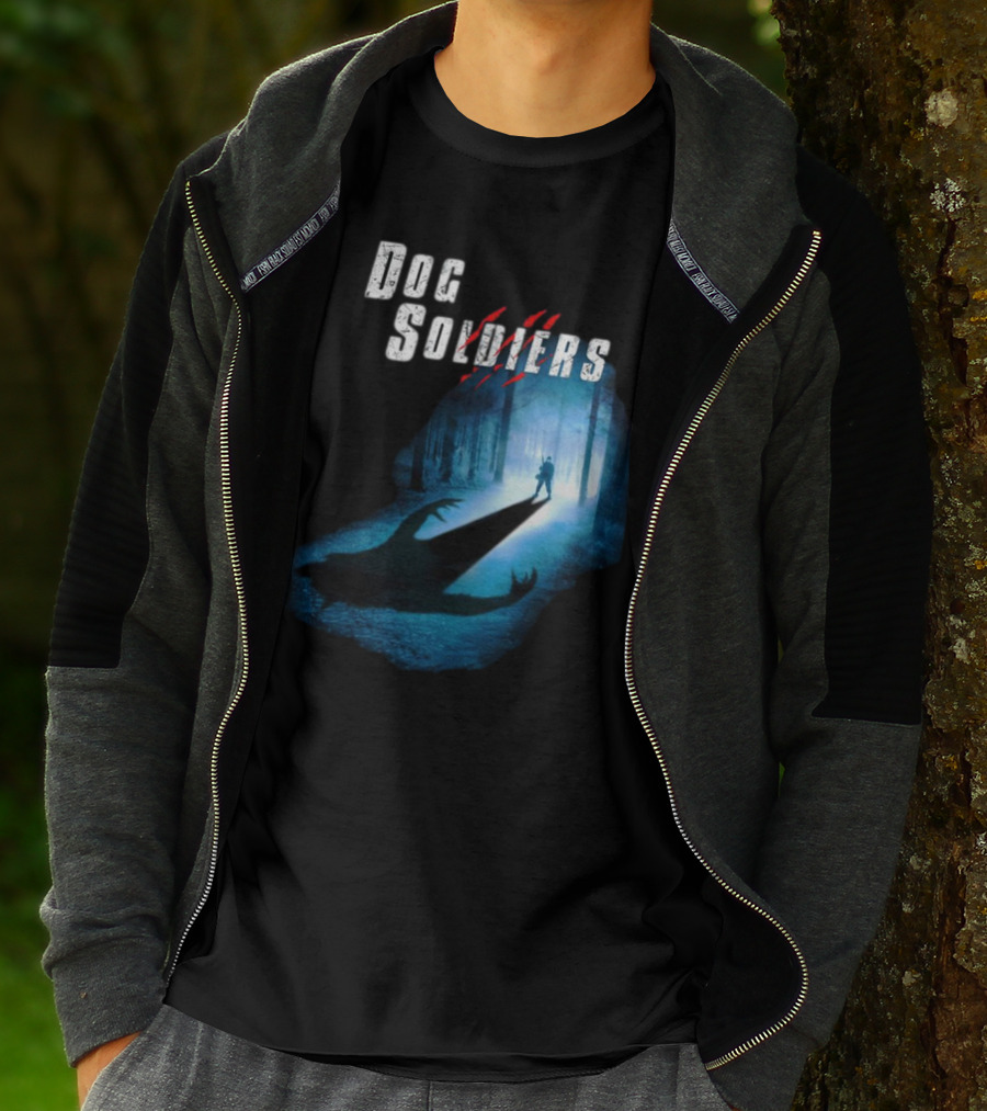 Dog Soldiers Werewolf Shadow In Forest Scene T-Shirt