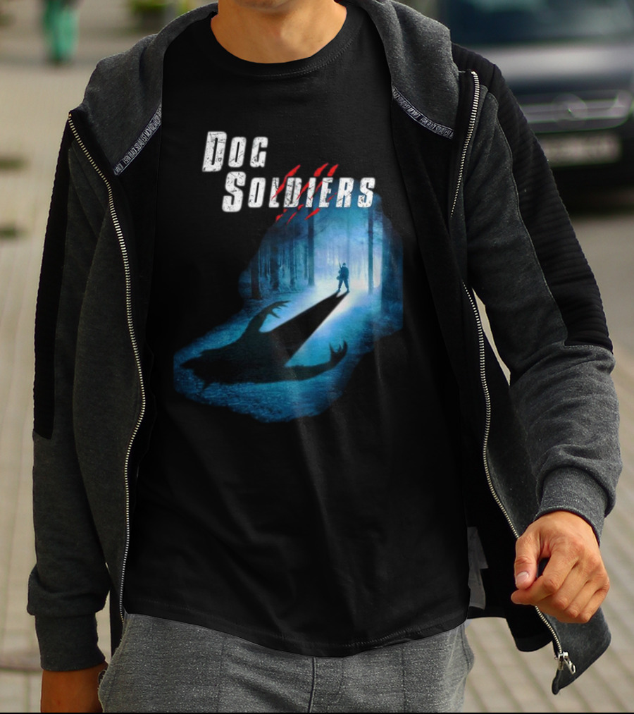 Dog Soldiers Werewolf Shadow In Forest Scene T-Shirt