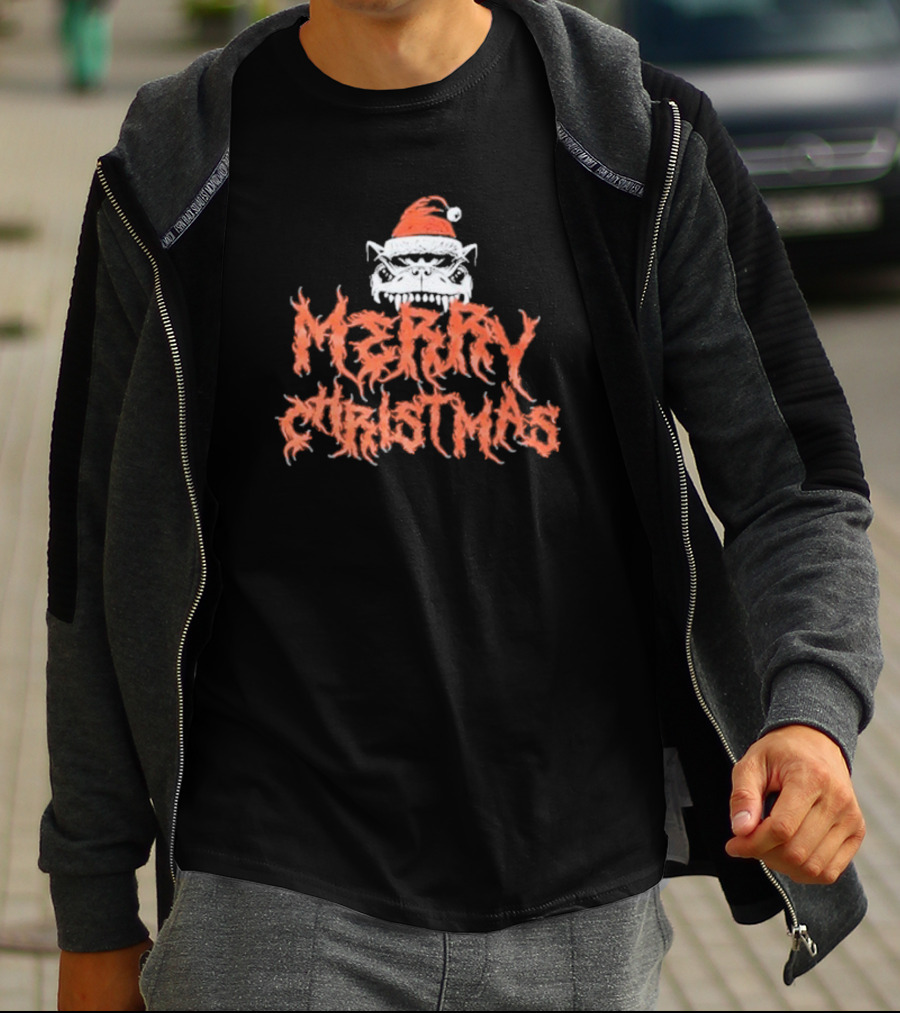 Merry Christmas Download Festival Santa Hat Monster T-Shirt