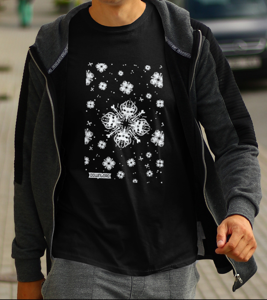 Download Festival Snowflake Pattern T-Shirt