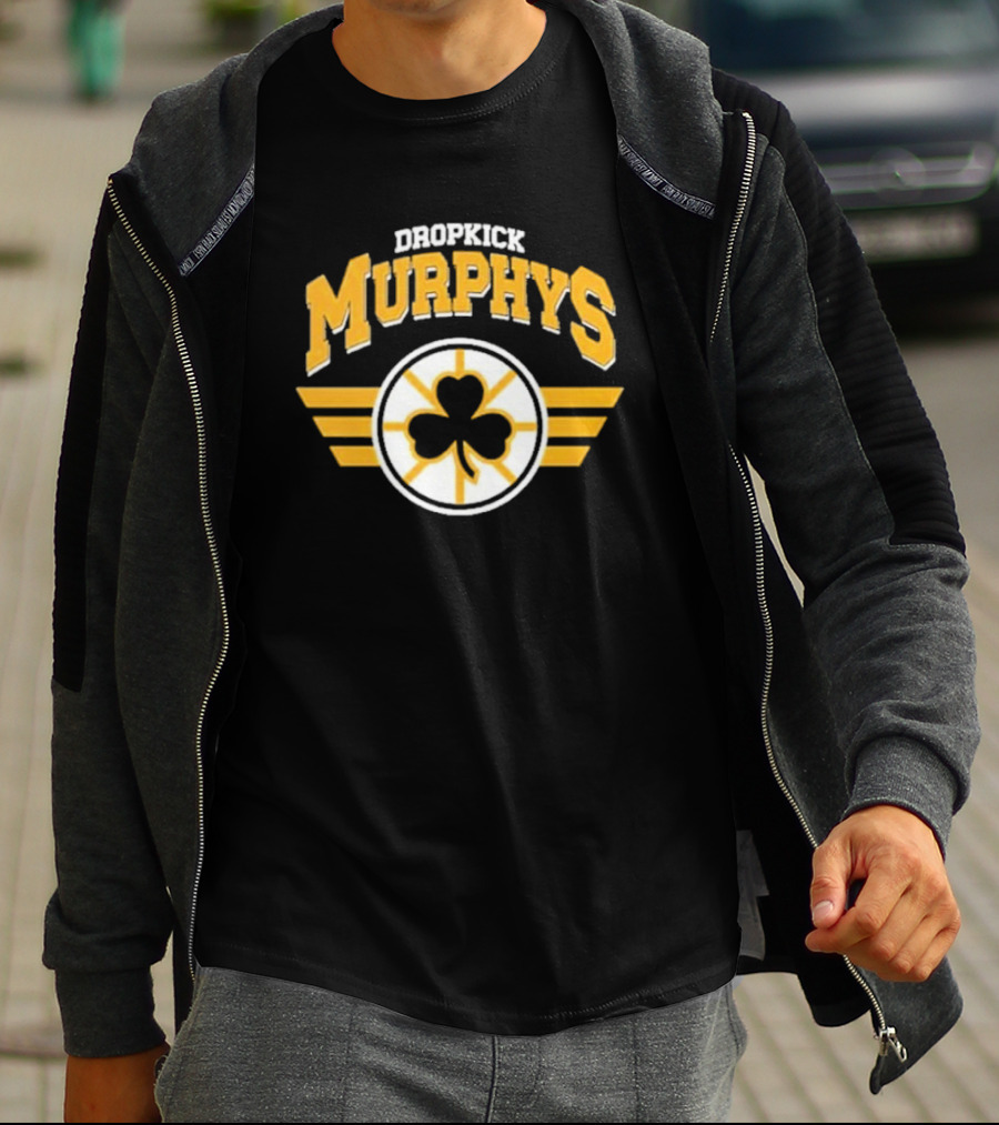 Dropkick Murphys Shamrock Winged Emblem Boston Bruins T-Shirt