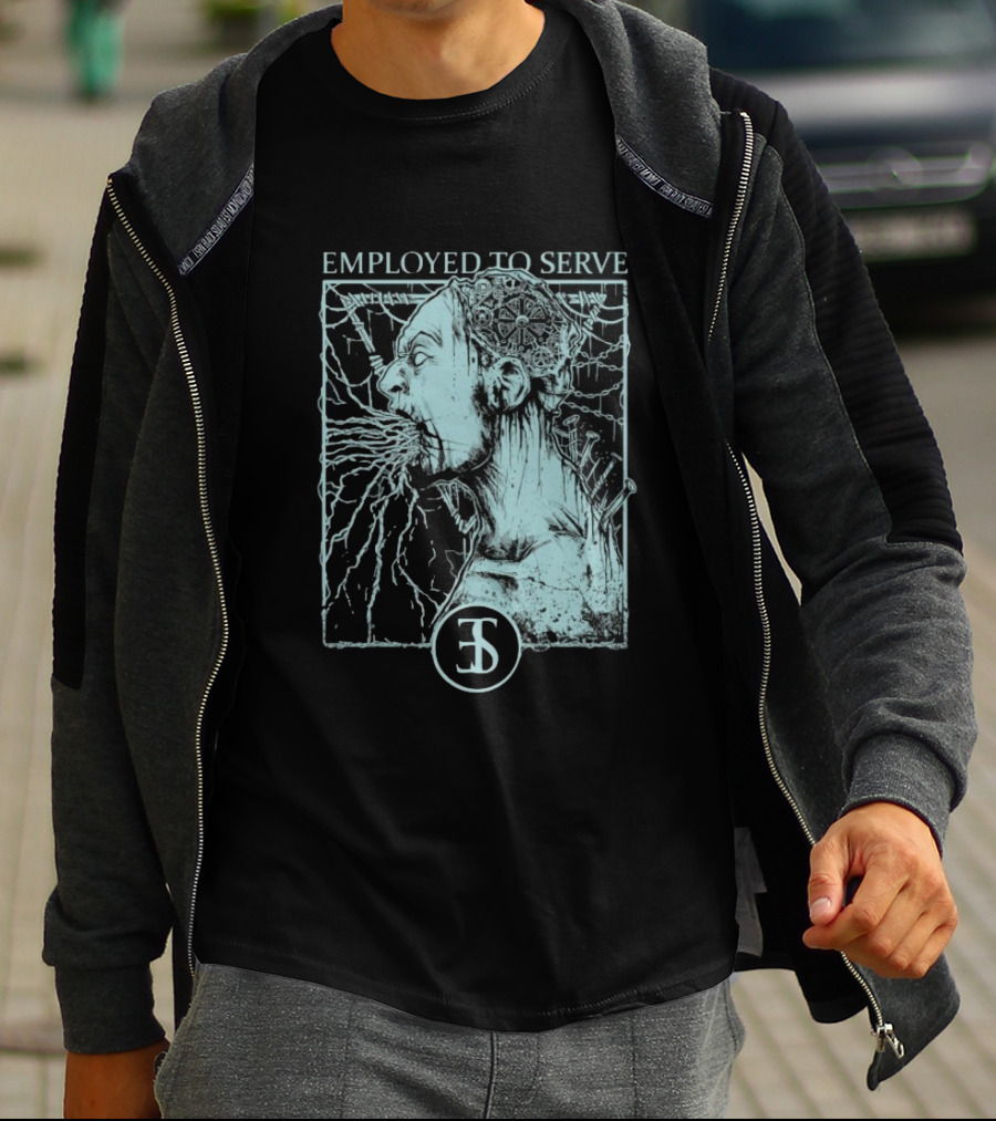 Employed To Serve Force Fed Intense Scream Artwork T-Shirt