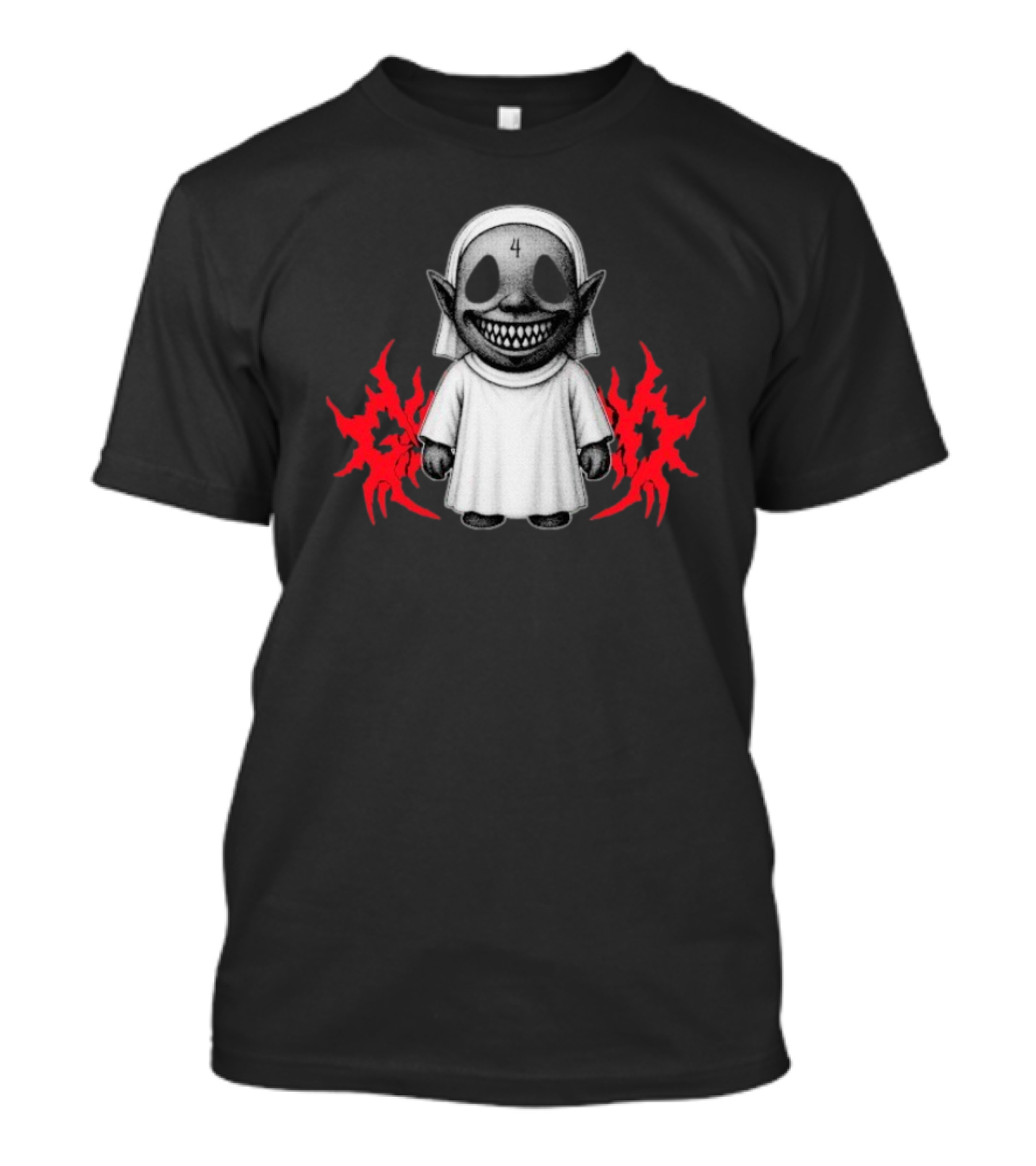 Ghost Supply Left Behind Smiling Figure With 4 Markings Retro Style T-Shirt