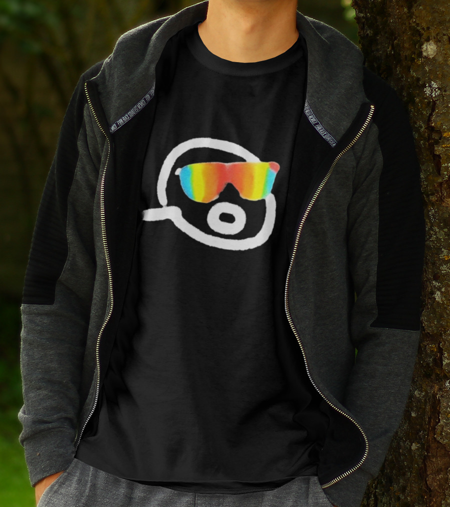 Gorklon Rainbow Sunglasses Sketch Retro Style T-Shirt