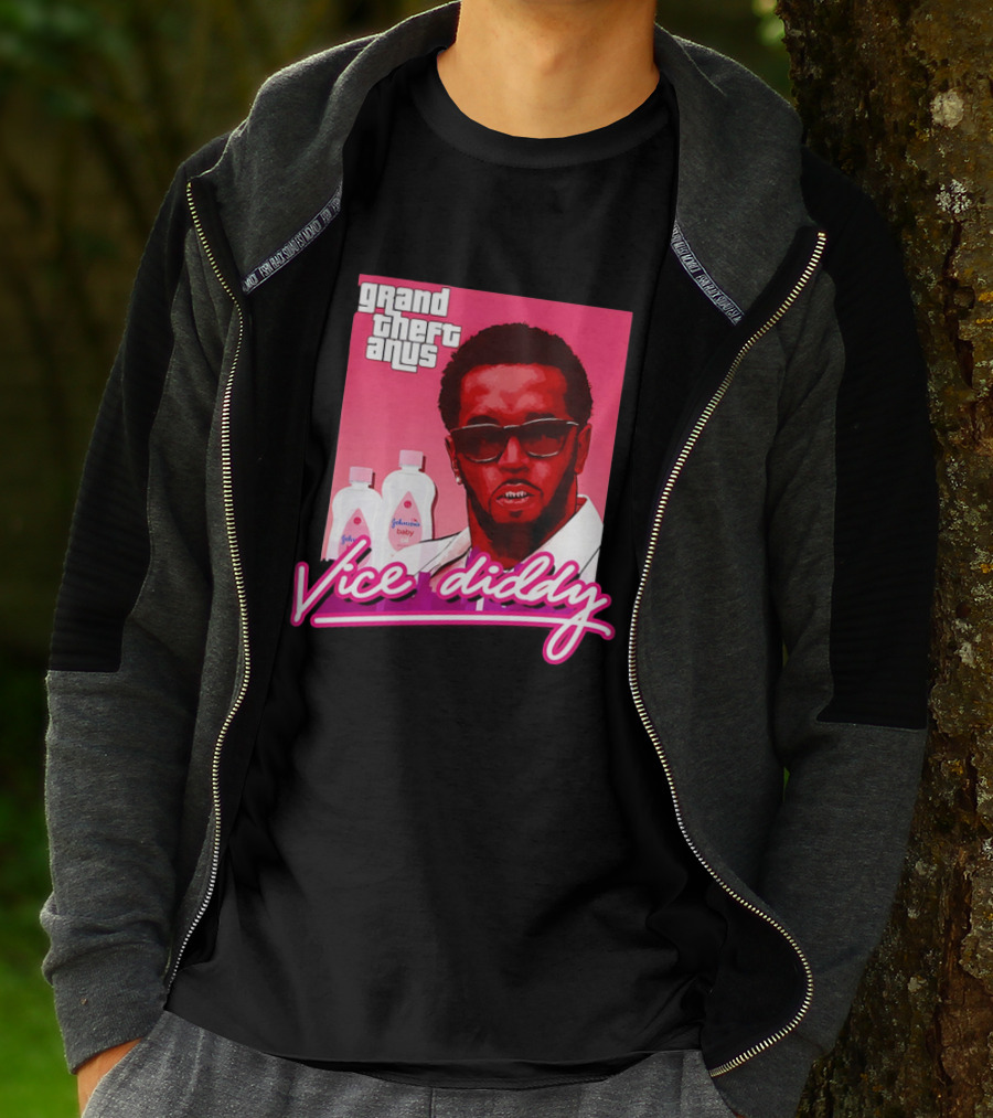 Grand Theft Anus Vice Diddy Johnson's Baby Oil Parody T-Shirt