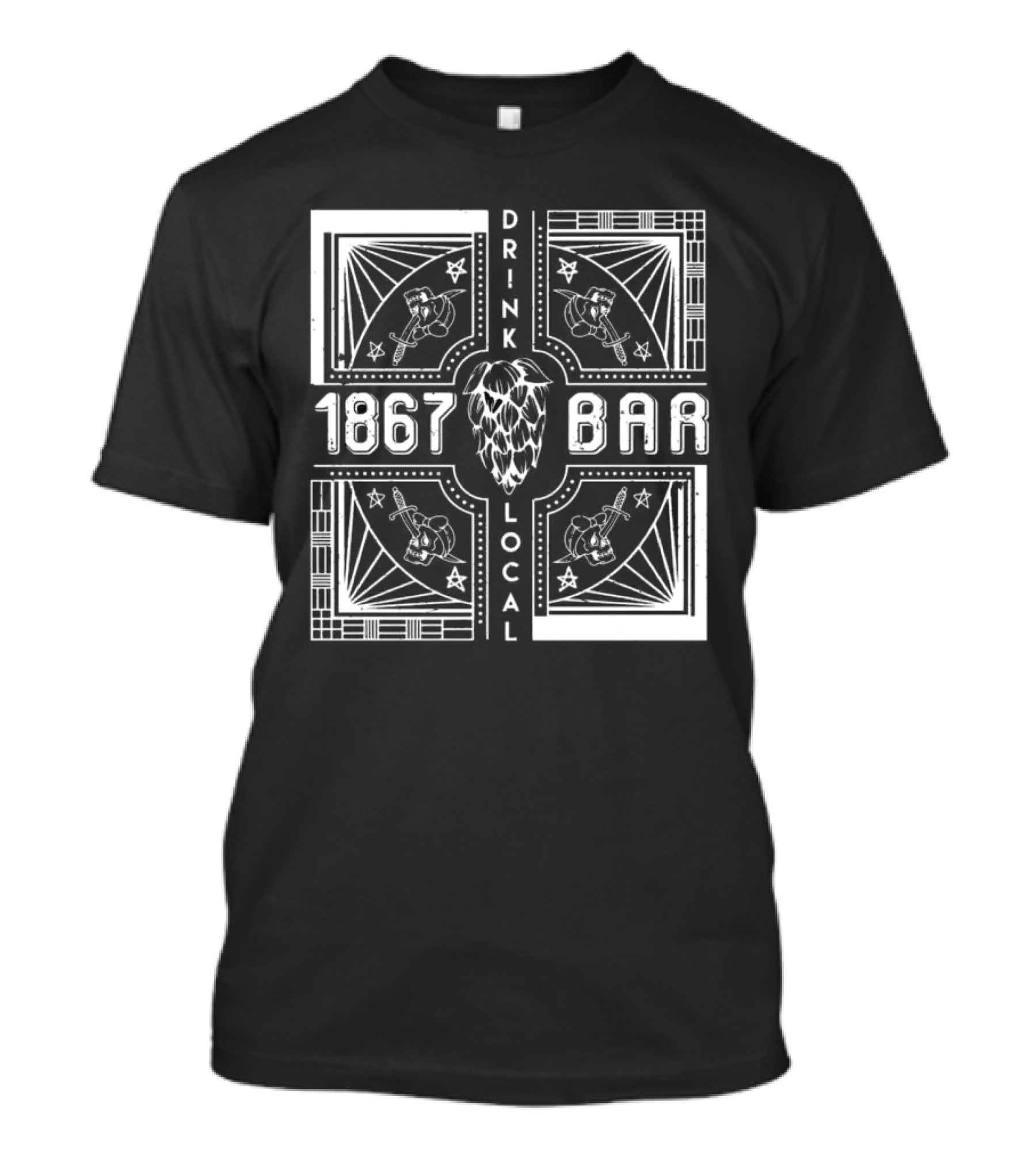 1867 Bar Drink Local Hops And Beers T-Shirt