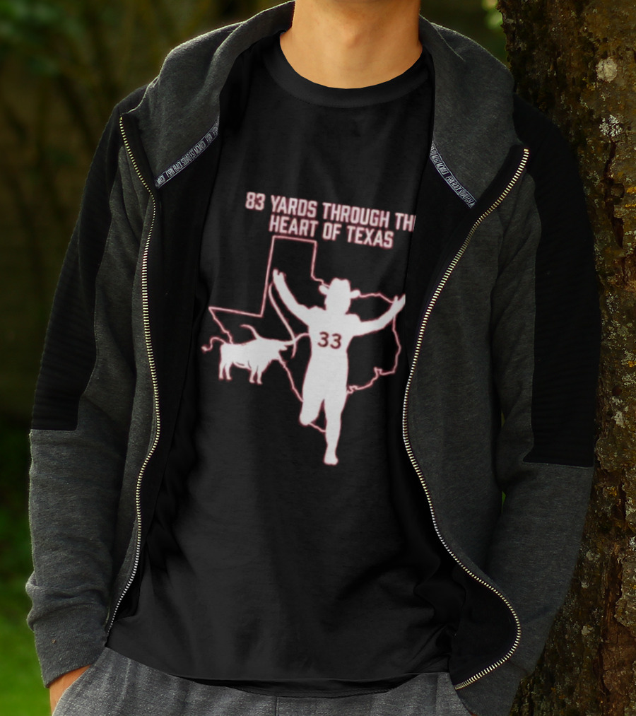 83 Yards Through The Heart Of Texas Longhorns 33 Cowboy Touchdown T-Shirt