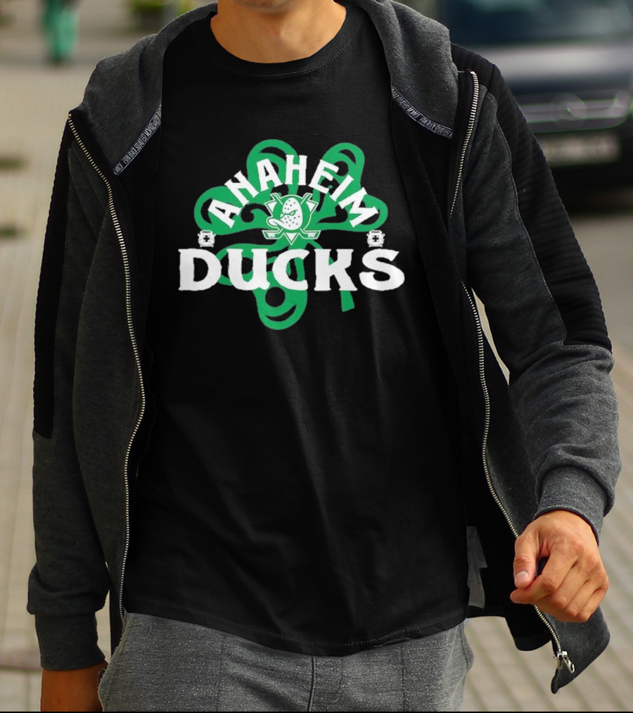 Anaheim Ducks St. Patrick’s Day Shamrock T-Shirt