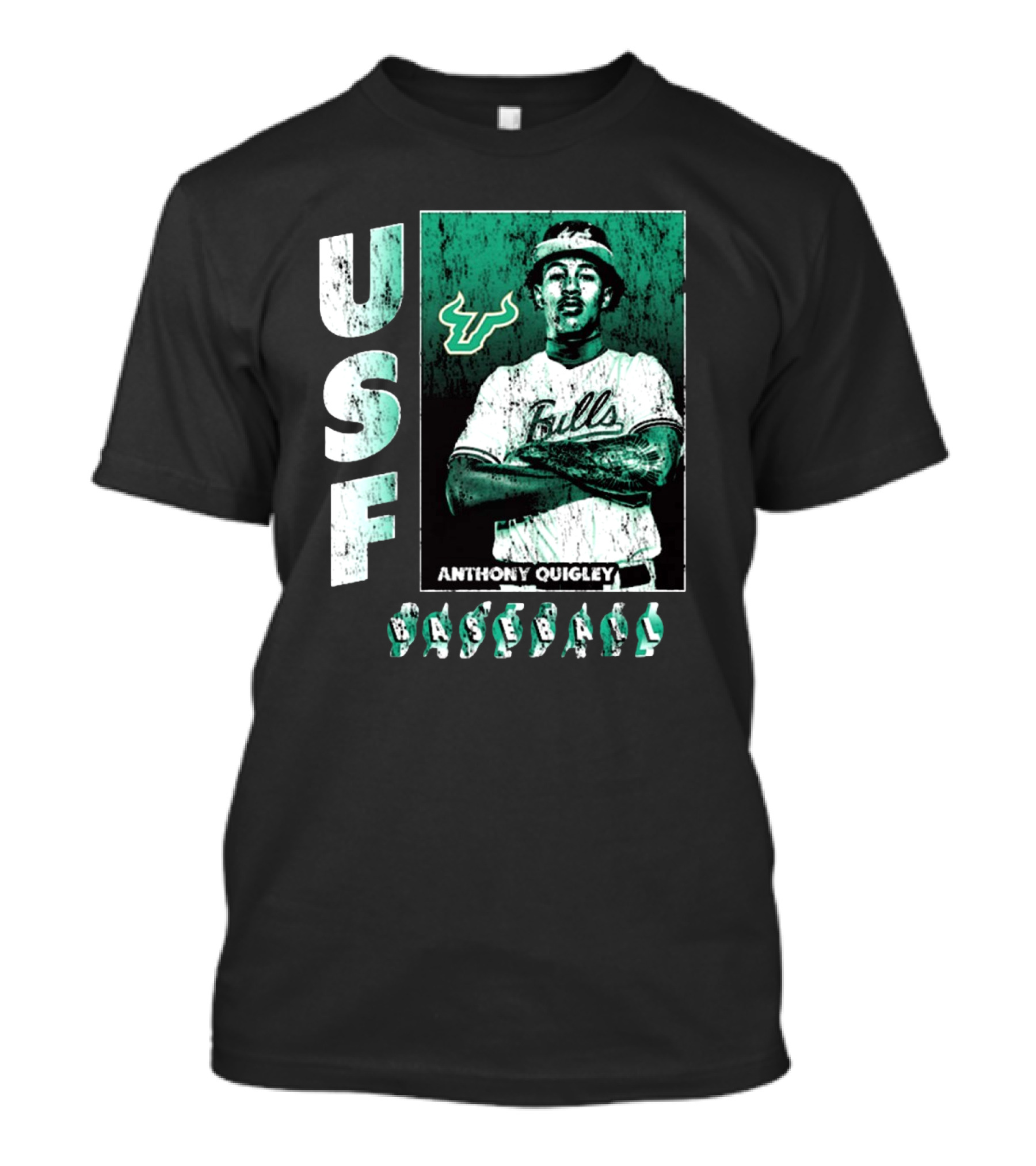 USF Bulls Anthony Quigley Baseball Vintage NCAA Division I T-Shirt