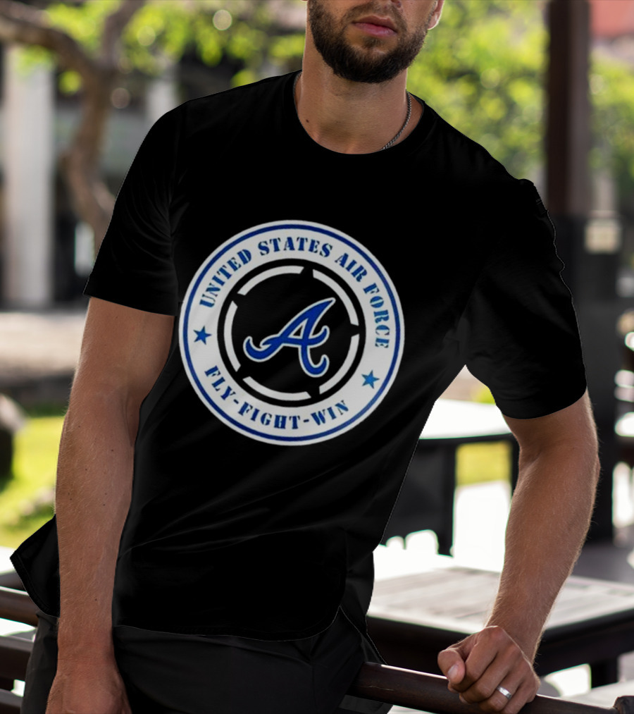 Atlanta Braves United States Air Force Fly Fight Win Military Appreciation Night 2025 T-Shirt