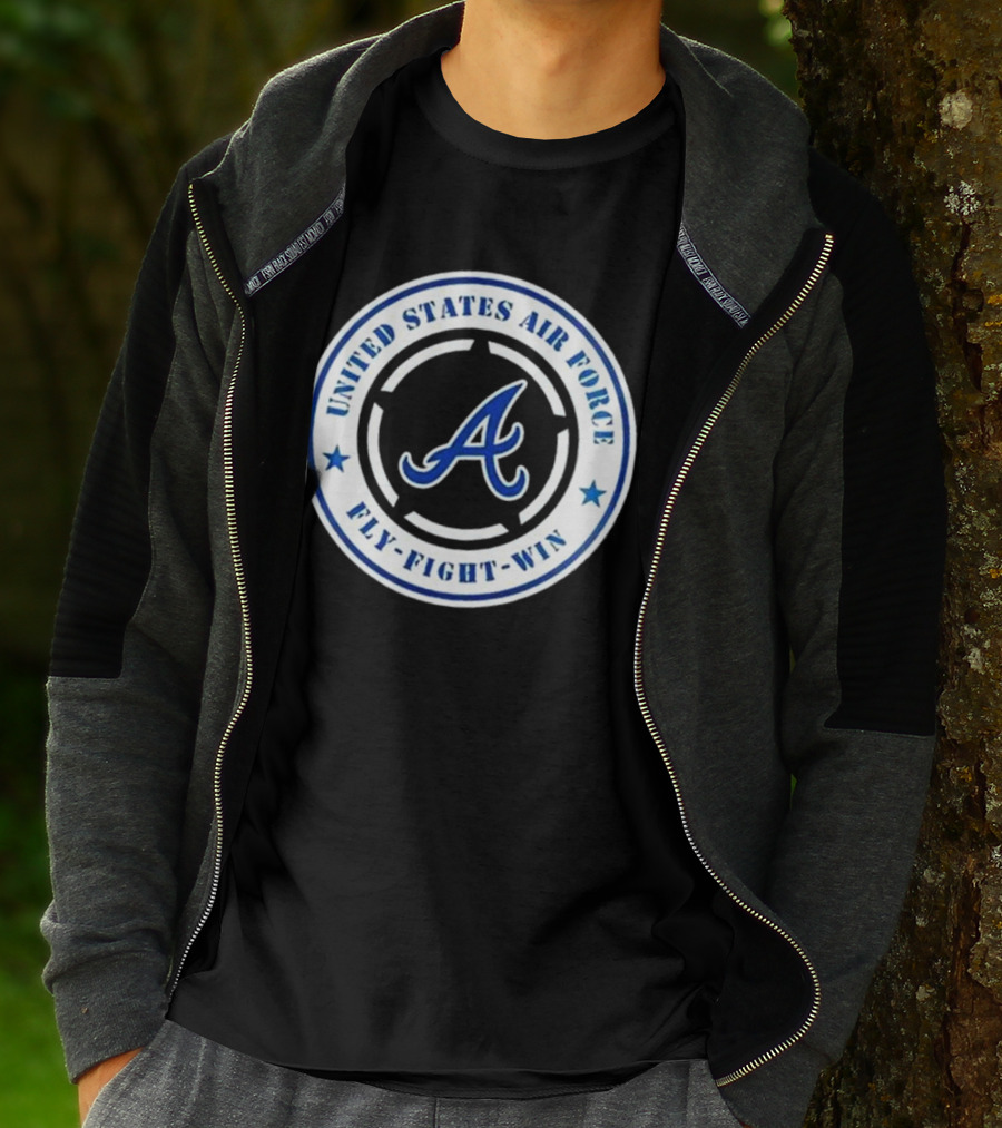 Atlanta Braves United States Air Force Fly Fight Win Military Appreciation Night 2025 T-Shirt