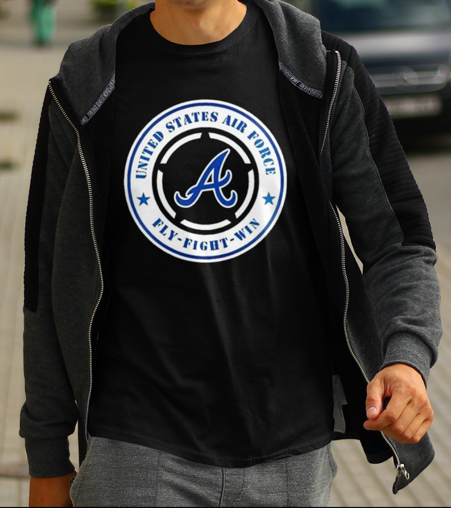 Atlanta Braves United States Air Force Fly Fight Win Military Appreciation Night 2025 T-Shirt