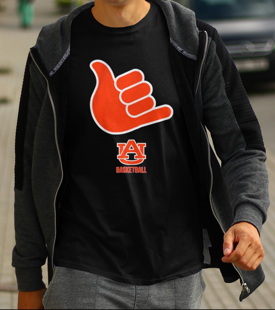 Auburn Basketball AU Shaka Hand Sign T-Shirt