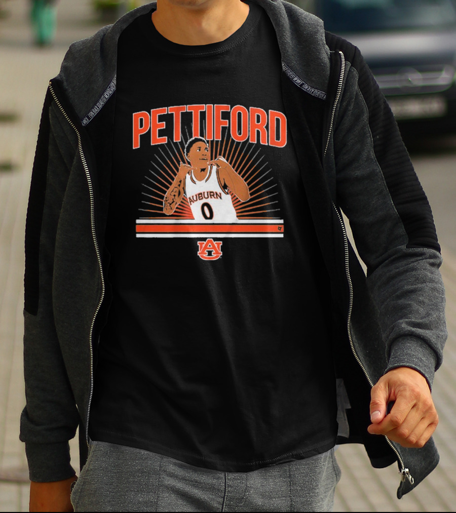 Auburn Basketball Pettiford 0 Auburn University Basketball Star T-Shirt