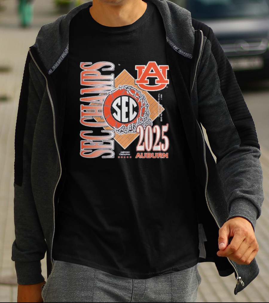 Auburn Tigers SEC Champs 2025 Basketball Victory T-Shirt