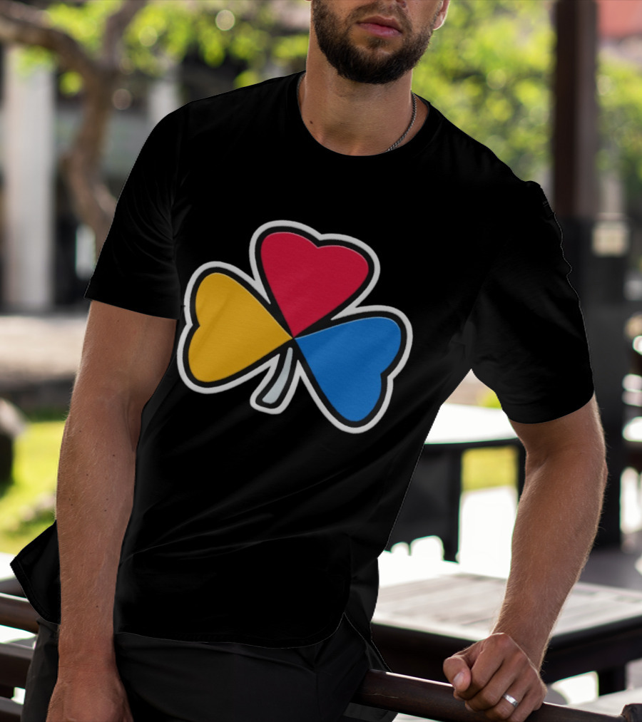 Pittsburgh Steelers Steel Shamrock Heart Colors T-Shirt