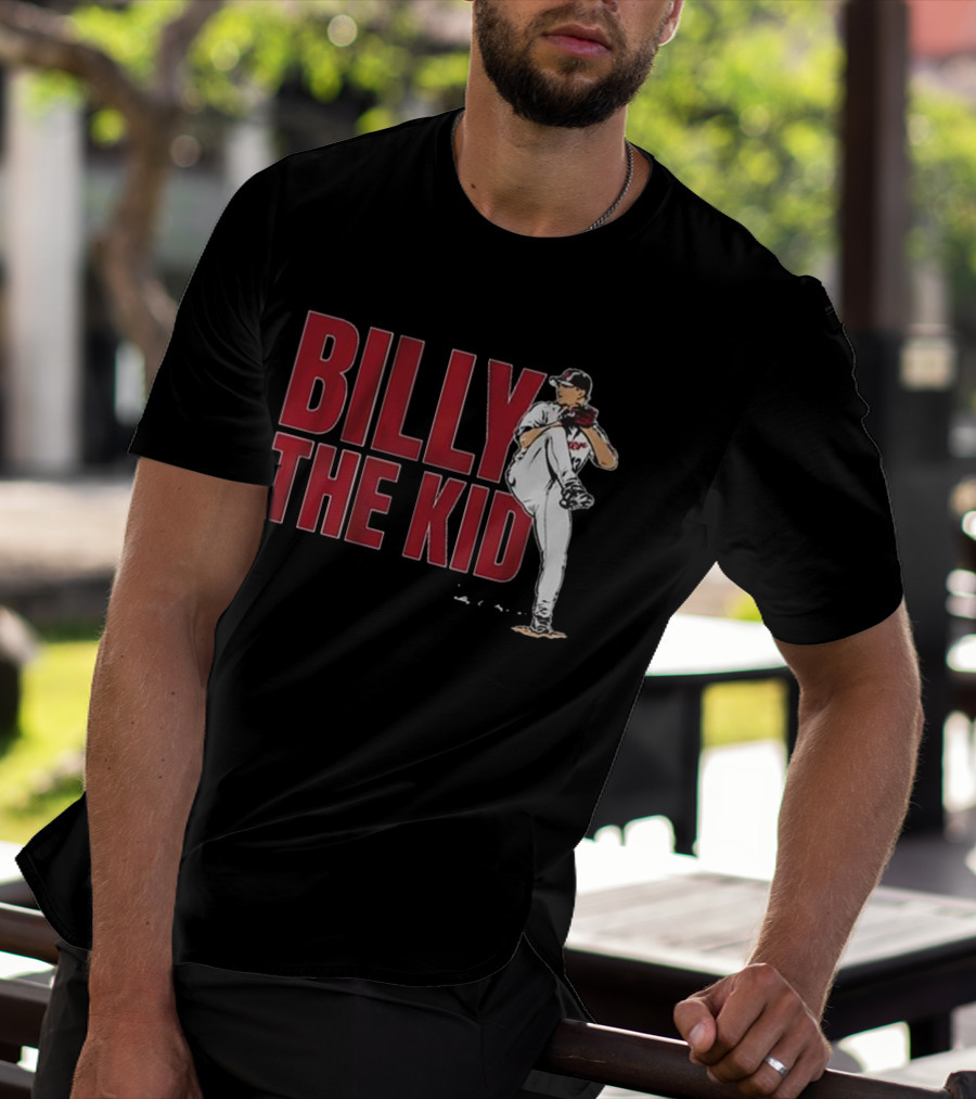 Billy The Kid Pitching Stance Tribute T-Shirt