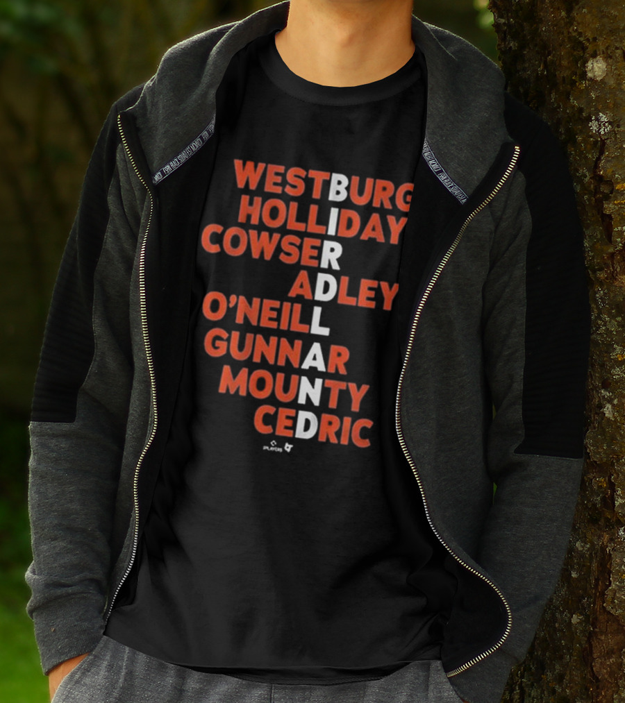 WESTBURG HOLLIDAY COWSER ADLEY O'NEILL GUNNAR MOUNTY CEDRIC BIRDLAND 2025 T-Shirt