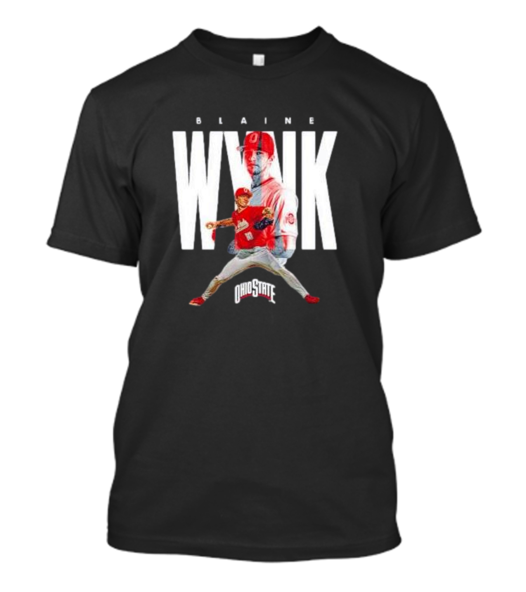 Blaine Wynk Ohio State Buckeyes Baseball Player Collage T-Shirt