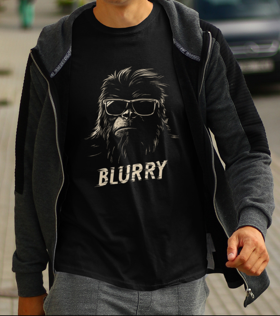 Blurry Cool Breeze Bigfoot In Sunglasses T-Shirt