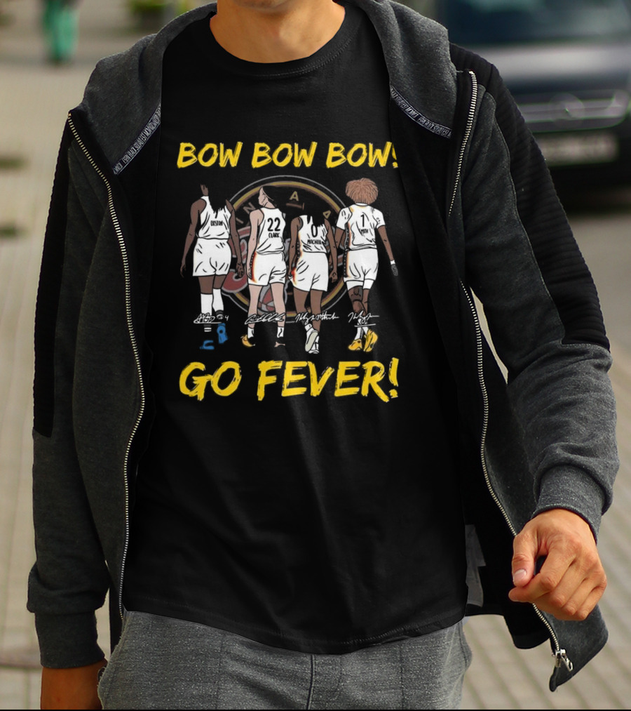 Bow Bow Bow Go Fever Indiana Fever Signatures Players Walking Team Spirit T-Shirt