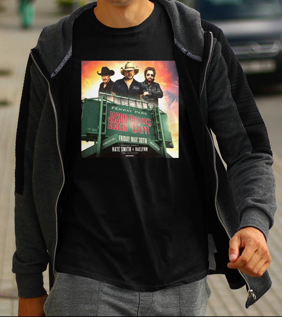 Brooks & Dunn And Jason Aldean Fenway Co-headlining Show At Park On May 30th T-Shirt