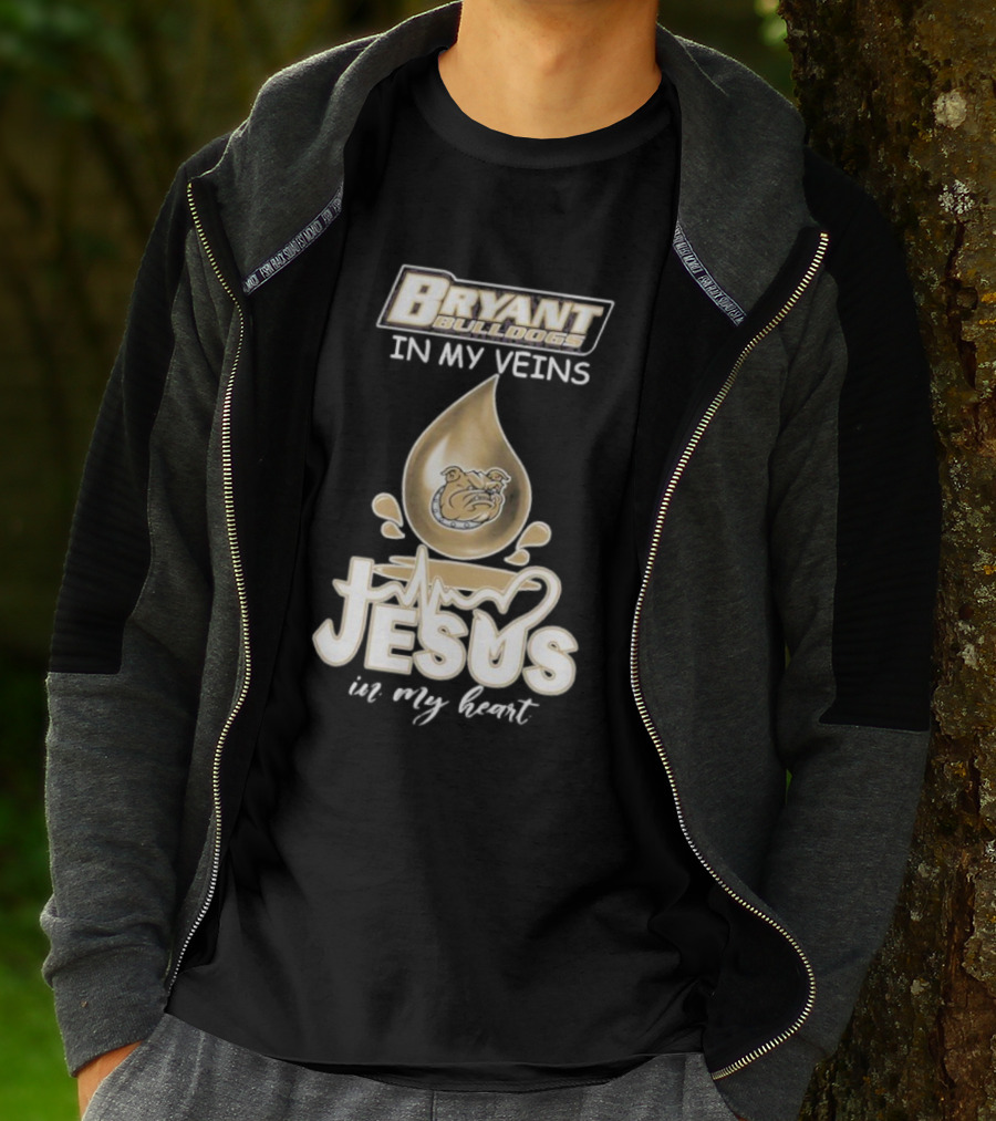 Bryant Bulldogs In My Veins Jesus In My Heart T-Shirt