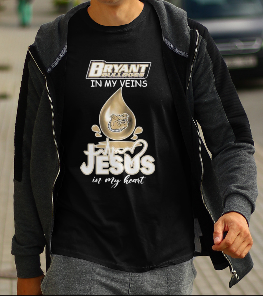 Bryant Bulldogs In My Veins Jesus In My Heart T-Shirt